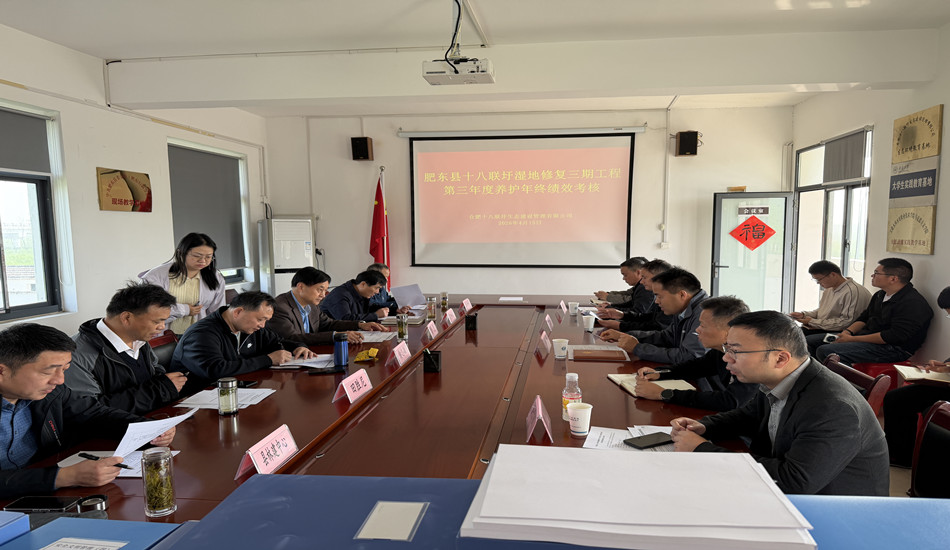 肥东县十八联厅湿地修复三期工程第三年度养护年终绩效考核圆满完成